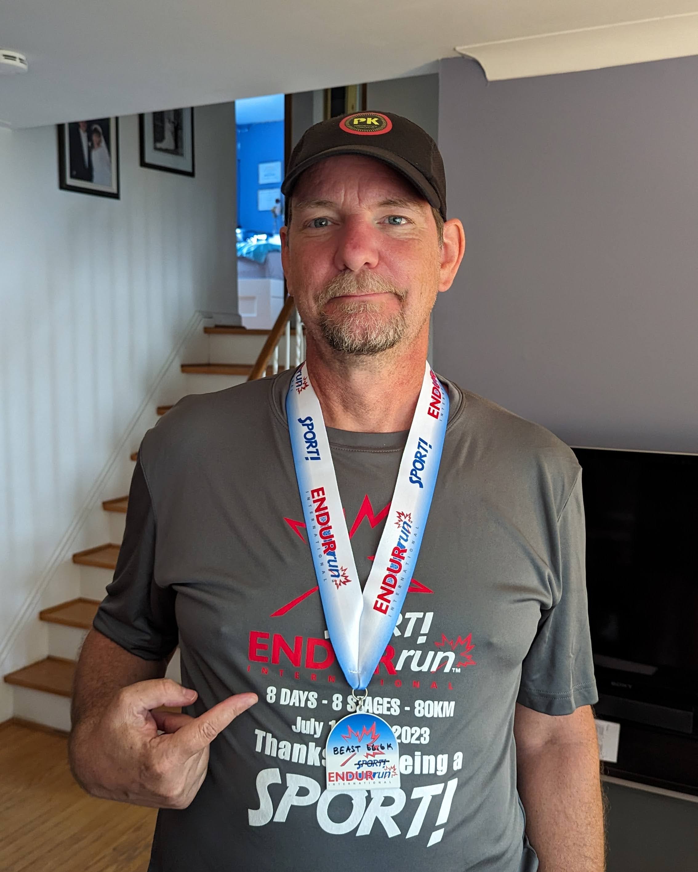 Selfie with finisher medal