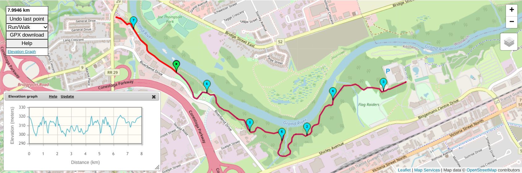 ENDURrun Sport Stage 5 Course and Elevation Map
