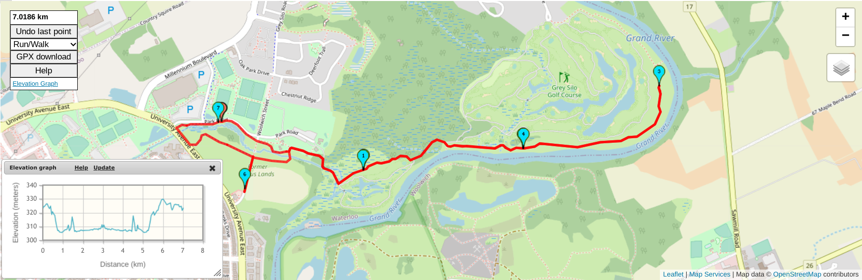 ENDURrun Sport Course and Elevation Map